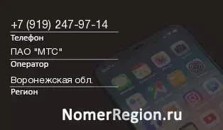 Кто звонил с 9192479714 - регион и оператор